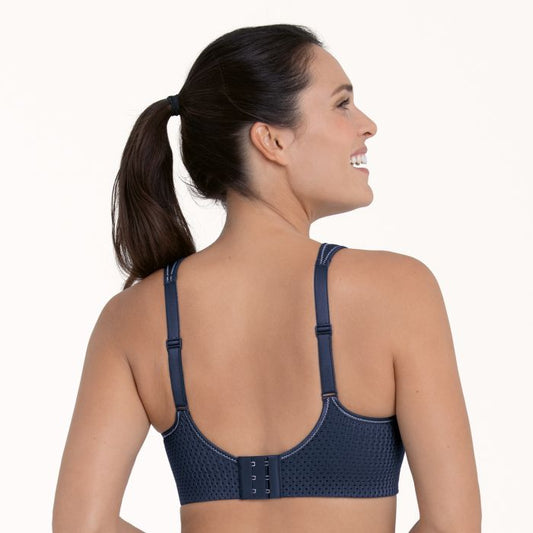 ANITA AIR CONTROL SPORTS BRA: BLUE IRIS