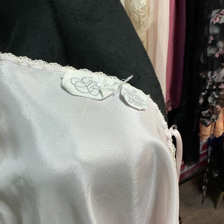 VINTAGE BABY PINK BUTTON UP TEDDY (MEDIUM)