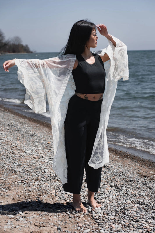 ISABELLA WHITE ROMANCE LACE COVER UP