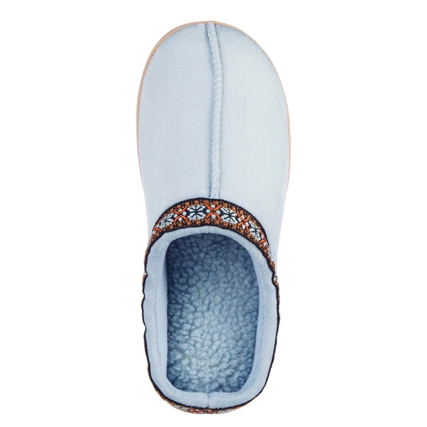 ISOTONER MEMORY FOAM BLUE FOG SLIPPER NWT 8.5/9
