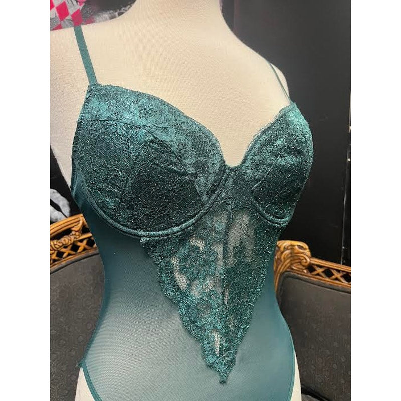 FOREVER 21 GREEN BODYSUIT NWT (LARGE)