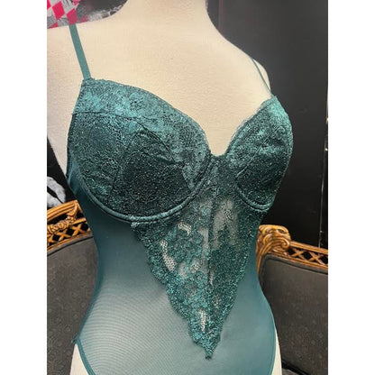 FOREVER 21 GREEN BODYSUIT NWT (LARGE)