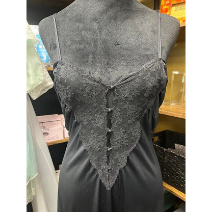 VINTAGE LUCY PEIGNOIR BLACK SET (SMALL)