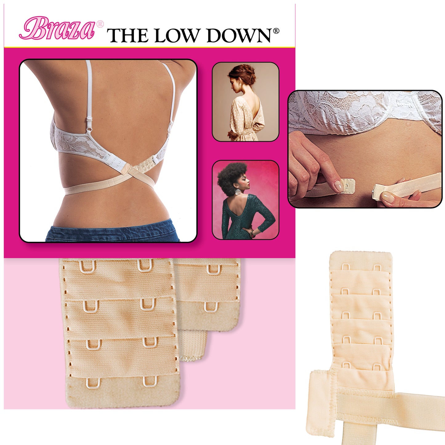 BRAZA THE LOW DOWN - LOW BACK BRA CONVERTER