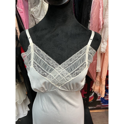 VINTAGE WHITE VAN RAALTE SLIP DRESS (SMALL 32 BUST)