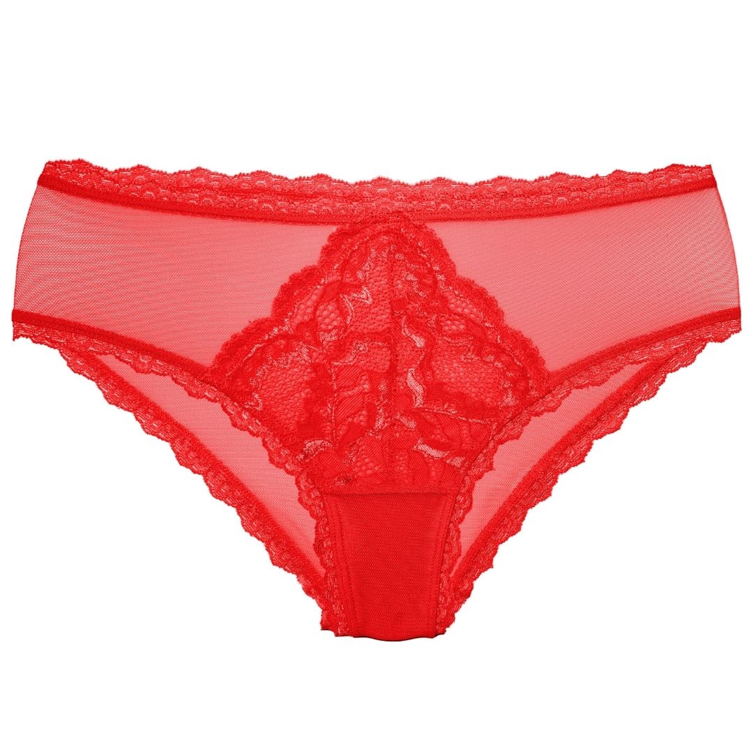 Rose Red Lacey Bikini