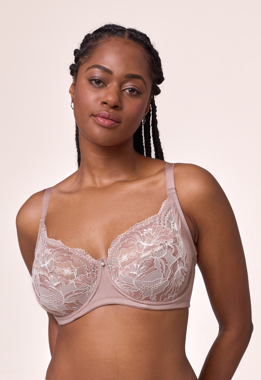 MONTELLE MUSE FULL LACE CUP: MOONSHELL/CHANTILLY