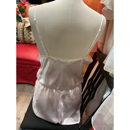 VINTAGE BABY PINK BUTTON UP TEDDY (MEDIUM)