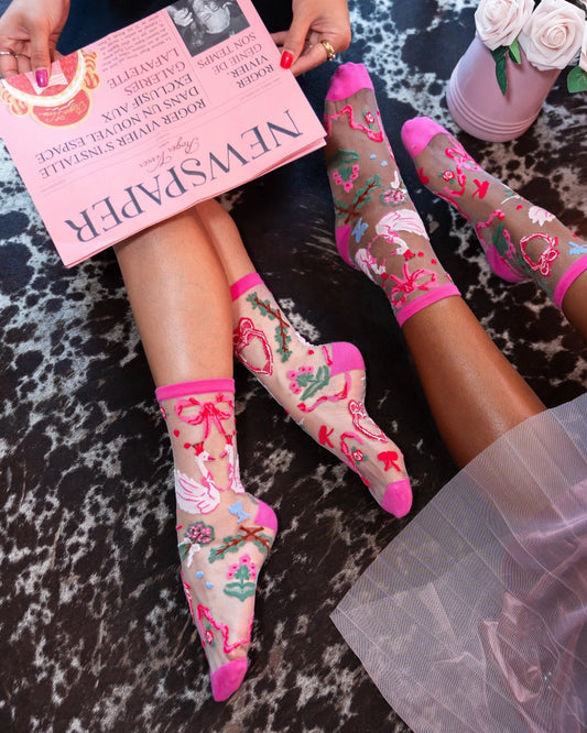 SOCK CANDY BALLETCORE SHEER CREW SOCK