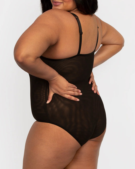 CURVY COUTURE SHEER MESH BODYSUIT