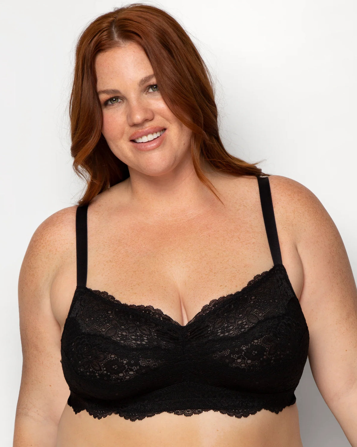 CURVY COUTURE LUXE LACE WIRELESS BRALETTE