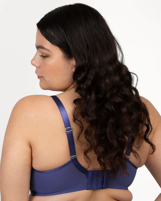 CURVY COUTURE SHEER MESH: VINTAGE BLUE