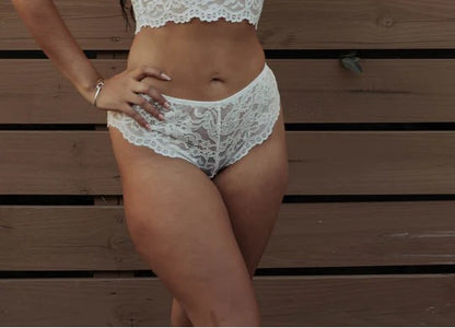KILO BRAVA LACE HIPSTER: WHITE