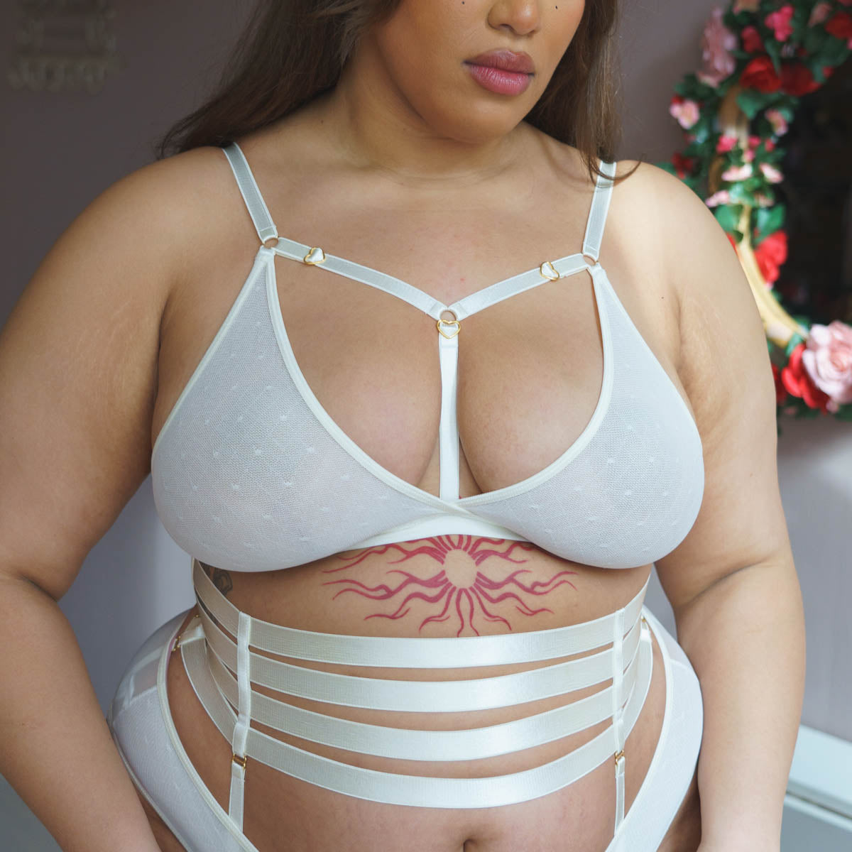 Pearl Hearts of Venus Strappy Adjustable Bralette - Final stock