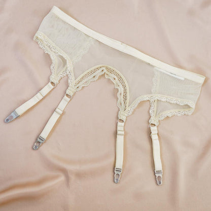 Pearl Sheerly Mesh Adjustable Garter Belt - Final few!