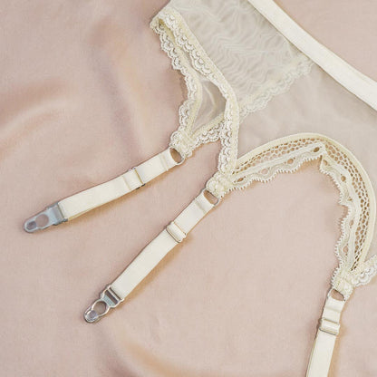 Pearl Sheerly Mesh Adjustable Garter Belt - Final few!
