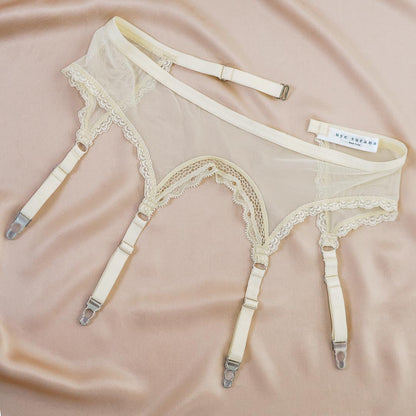 Pearl Sheerly Mesh Adjustable Garter Belt - Final few!