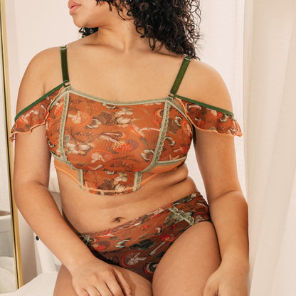 Mushroom Fairy Printed Corset - Final stock
