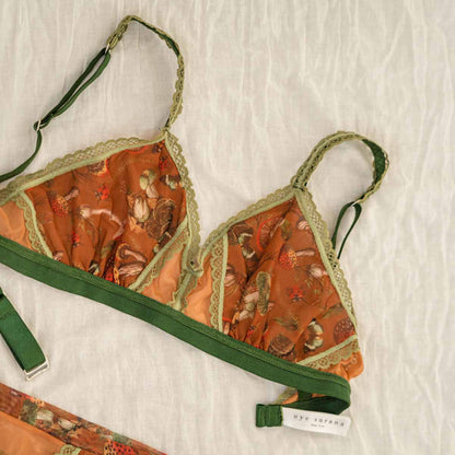 Mushroom Fairy Peekaboo Mesh Adjustable Bralette - Final stock