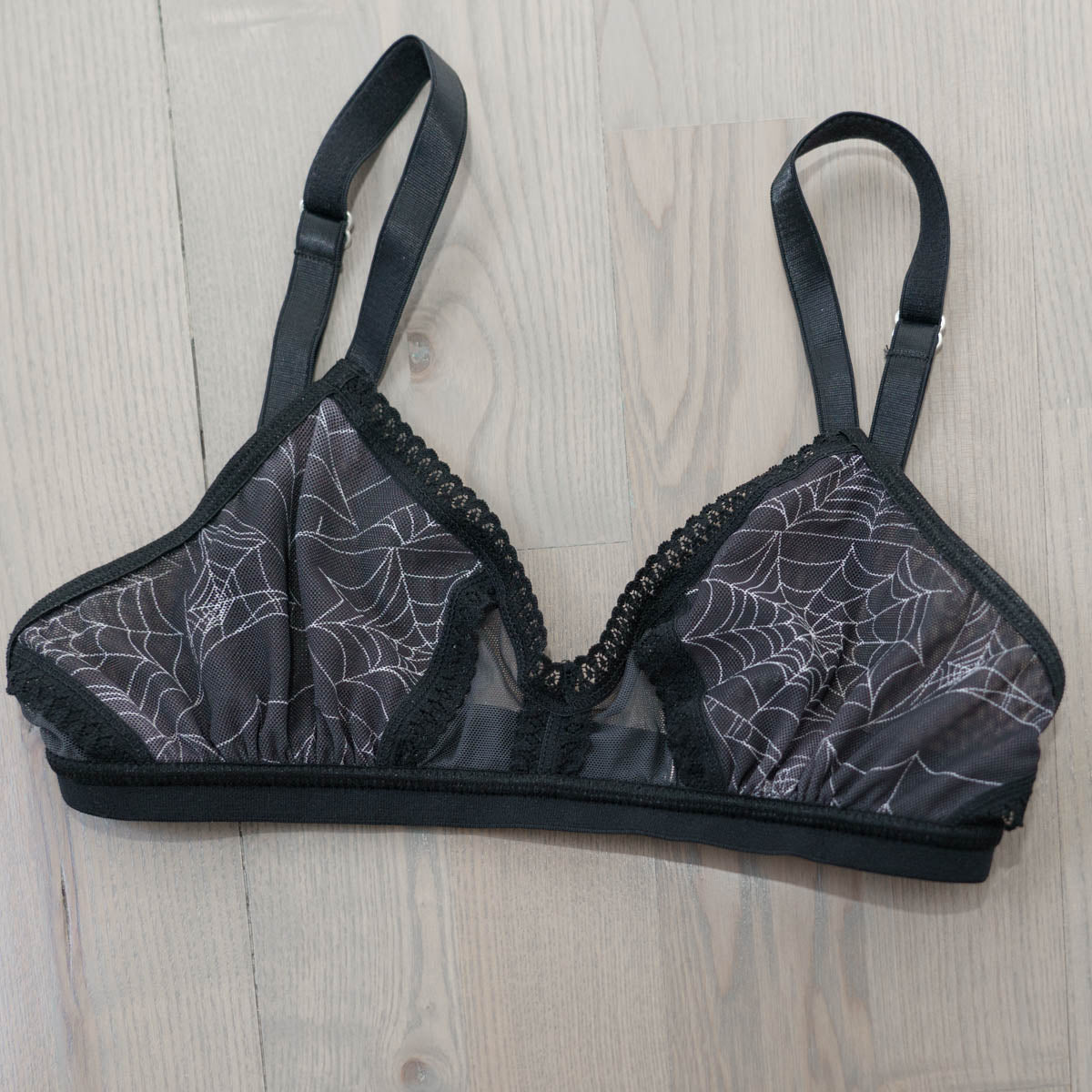 Spider's Lace Web Peekaboo Mesh Adjustable Bralette XS/S - Final few!