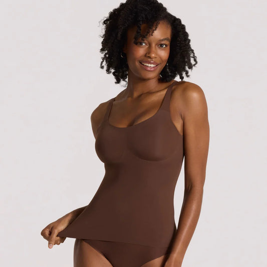 EVELYN BOBBIE STRUCTURED SCOOP TANK: UMBER