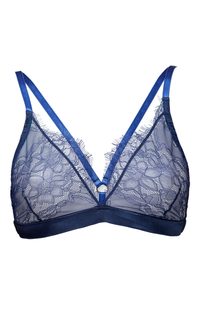 NOBLESSE OBLIGE ROYAL SOLSTICE TRIANGLE BRALETTE: NAVY