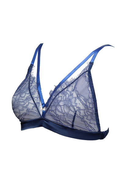 NOBLESSE OBLIGE ROYAL SOLSTICE TRIANGLE BRALETTE: NAVY