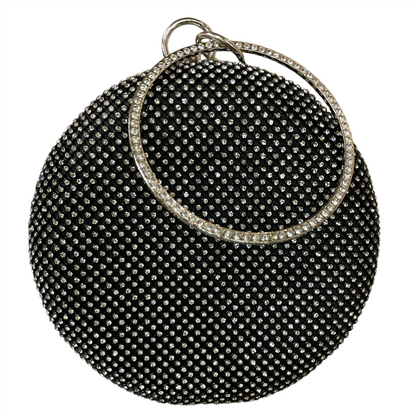 CIRCLE SPARKLE EVENING BAG