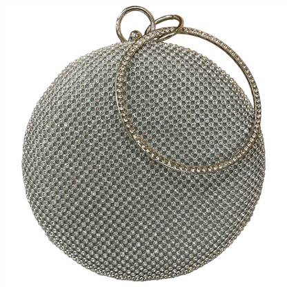 CIRCLE SPARKLE EVENING BAG