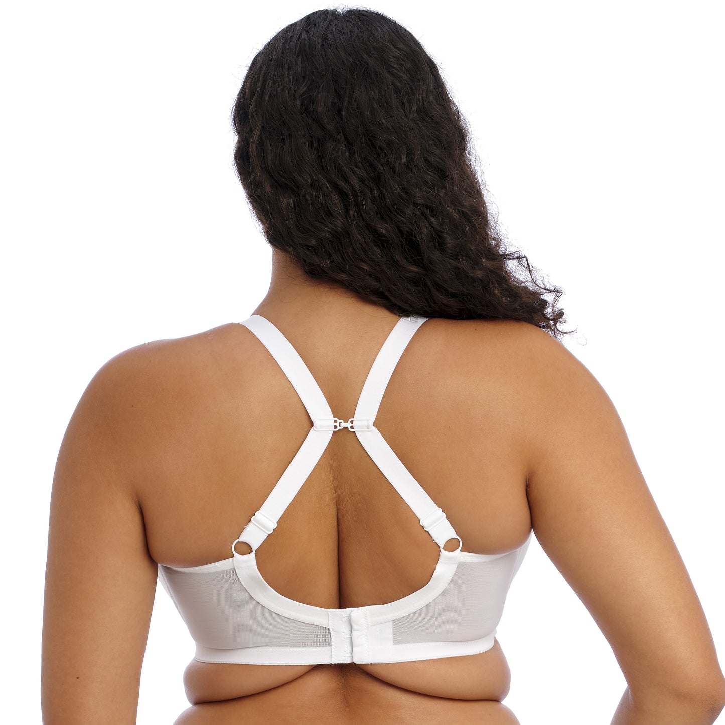 ELOMI ENERGISE SPORTS BRA: WHITE