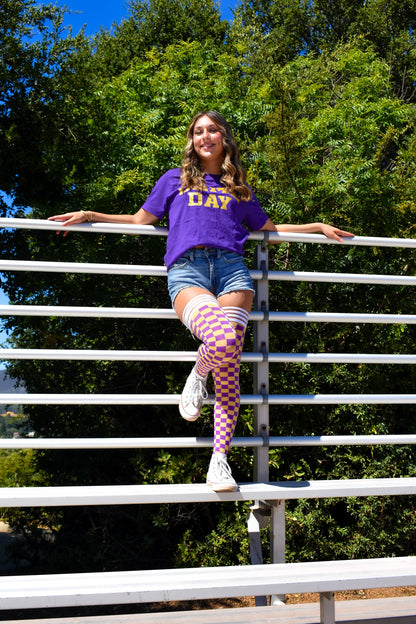 KIX'IES GAME DAY PURPLE & GOLD THIGH HIGHS