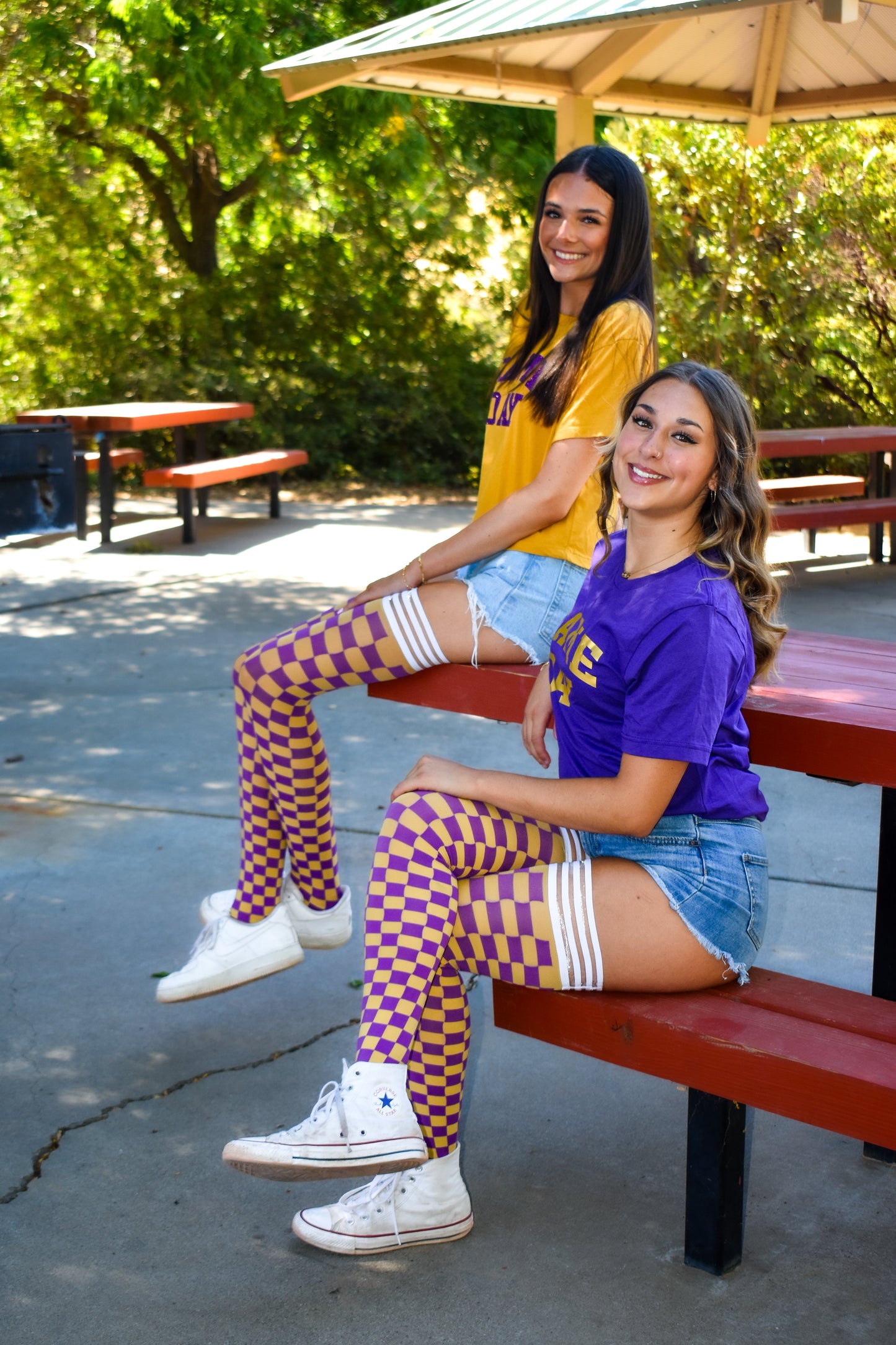 KIX'IES GAME DAY PURPLE & GOLD THIGH HIGHS