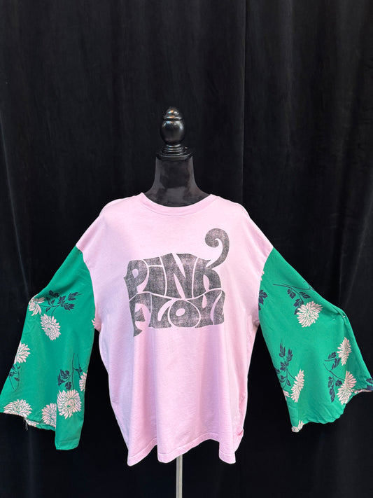 PINK FLOYD FLORAL SLEEVE VINTAGE TEE (XL)