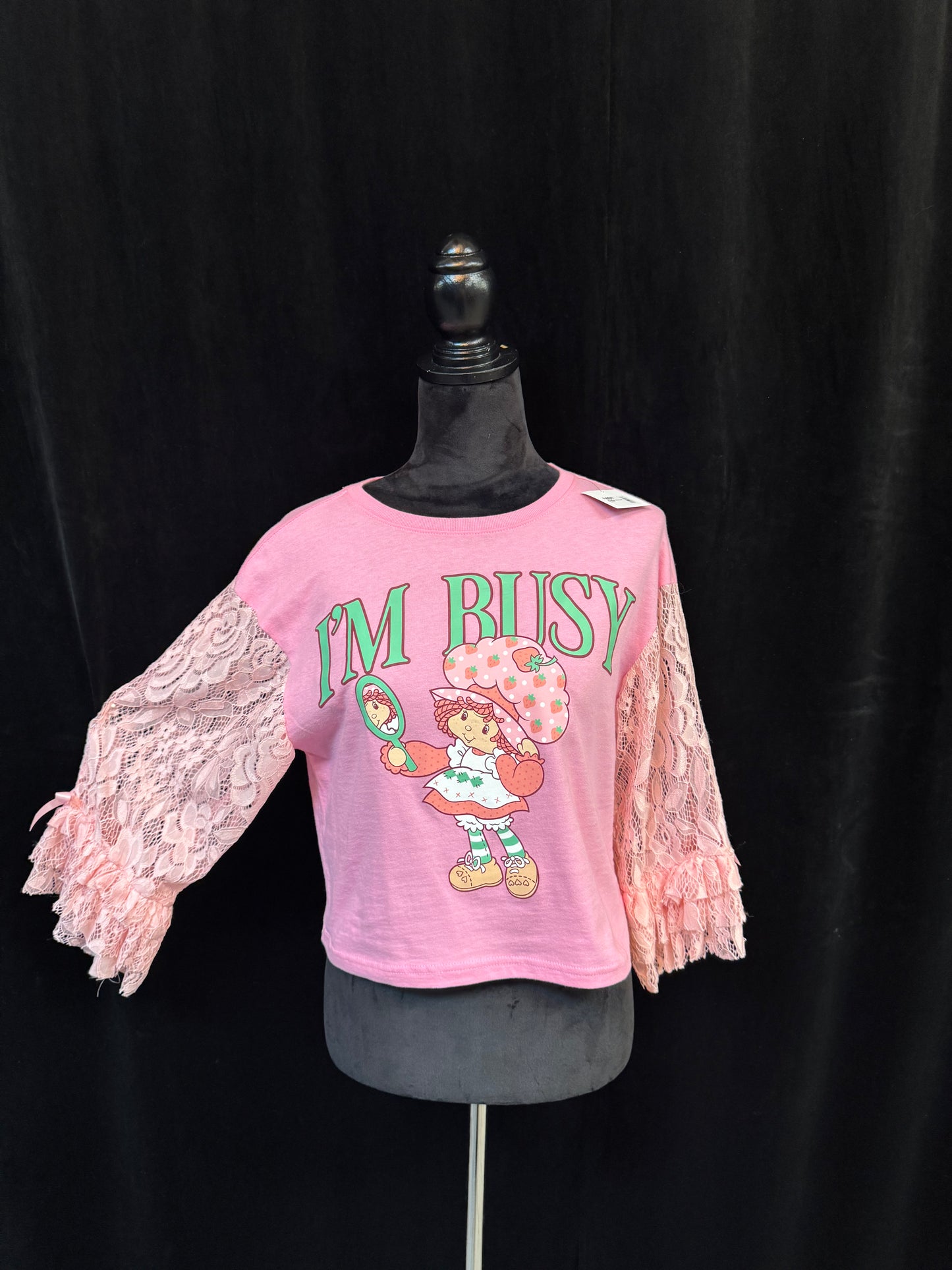 STRAWBERRY SHORTCAKE LACE SLEEVE TEE (XS)