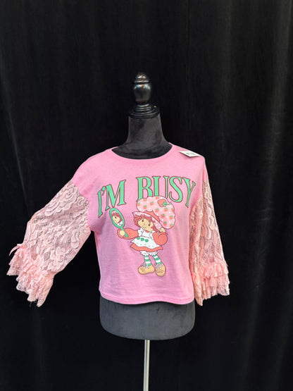 STRAWBERRY SHORTCAKE LACE SLEEVE TEE (XS)
