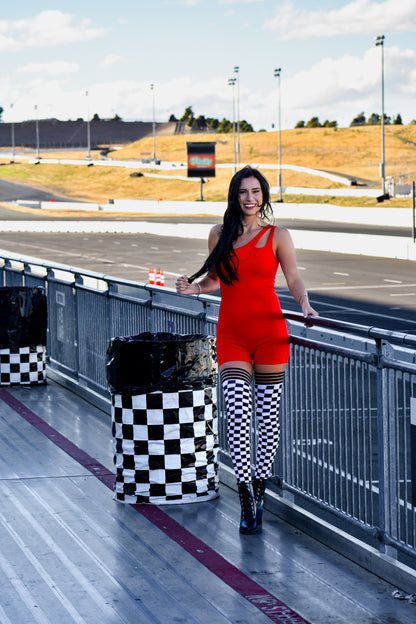 KIX'IES GAME DAY BLACK & WHITE THIGH HIGHS