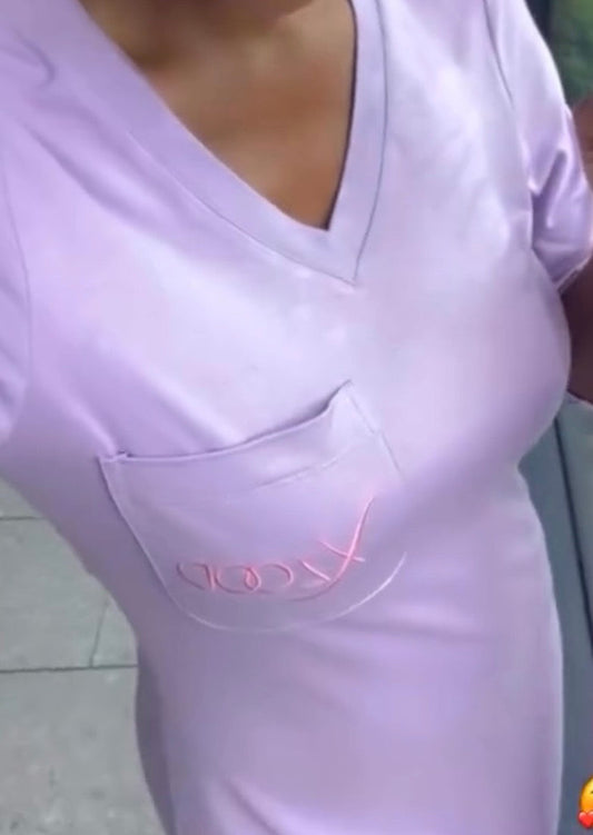 XZOOD WELLNESS T-SHIRT GOWN: LAVENDER