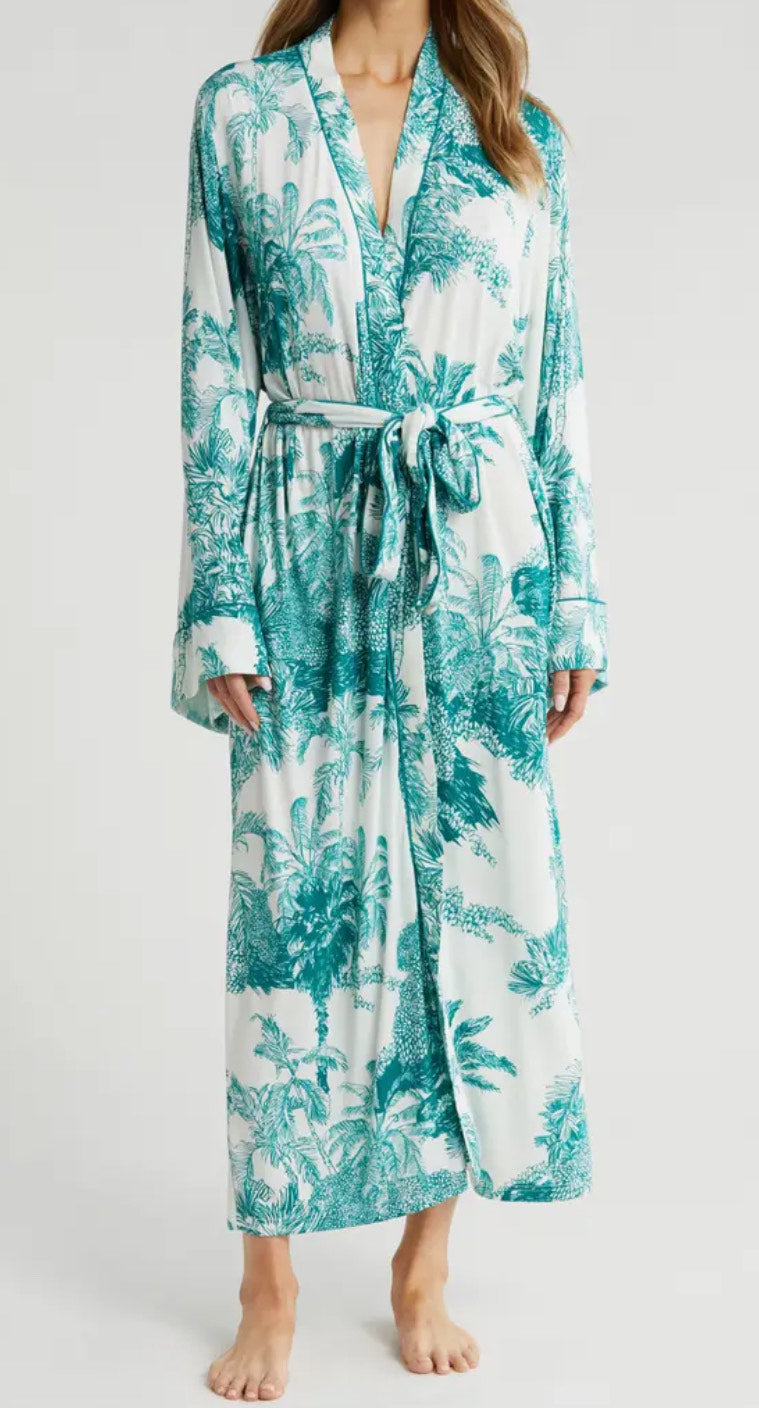 17042 MAXI ROBE PALM TOILE