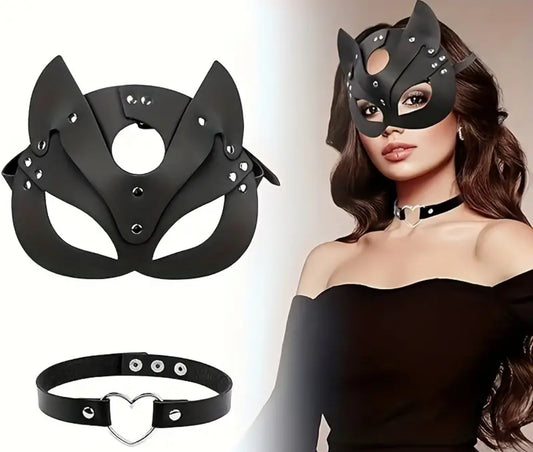 CAT MASK WITH COLLAR