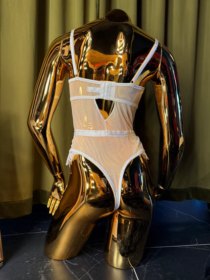 13203 KILO BRAVA EMBROIDERY BODYSUIT: WHITE