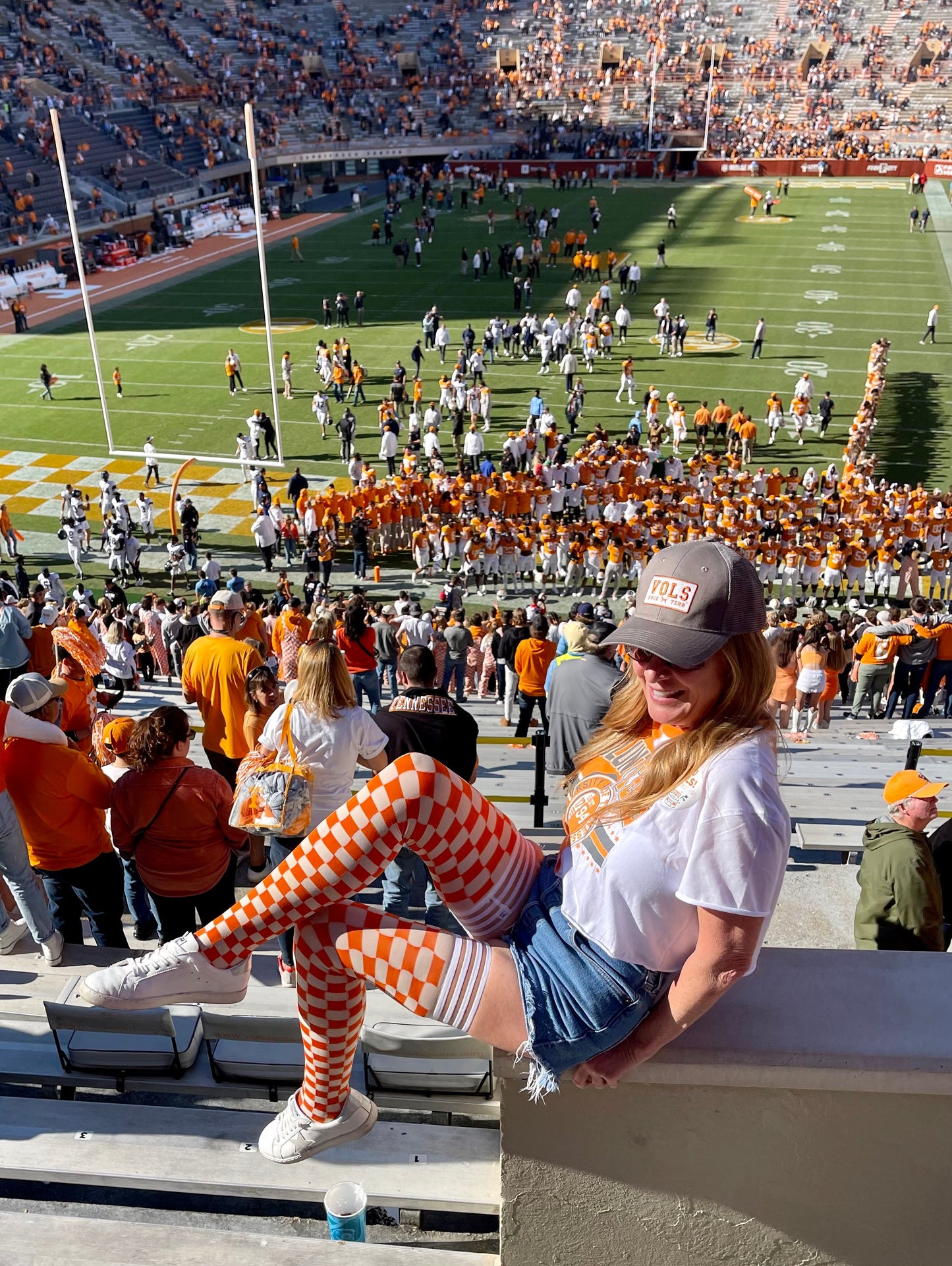 KIX'IES GAME DAY ORANGE & WHITE THIGH HIGHS