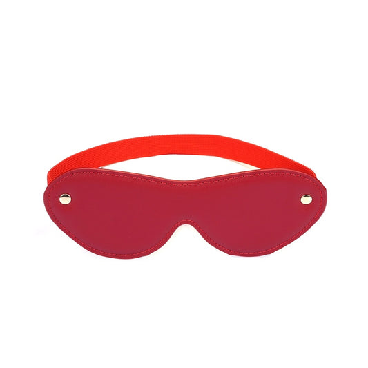 80871 FAUX LEATHER BLINDFOLD RED