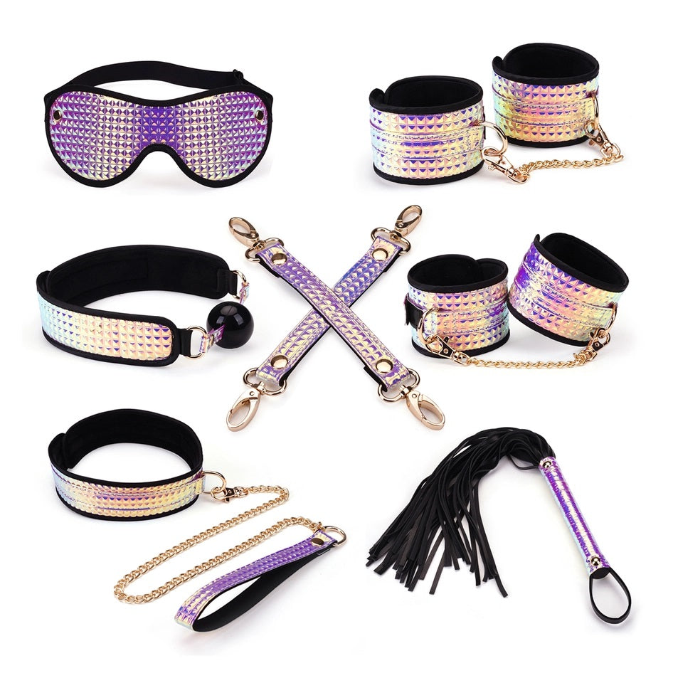 80835 PINK GLOSSY 7PC BONDAGE KIT