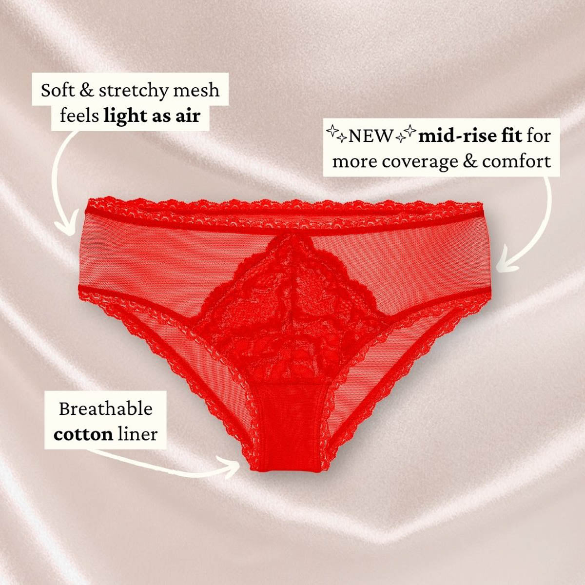 Rose Red Lacey Bikini
