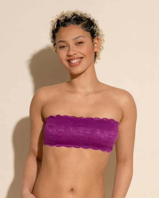 COSABELLA NEVER SAY NEVER FLIRTIE CURVY BANDEAU SWISS BEET: SIZE XL