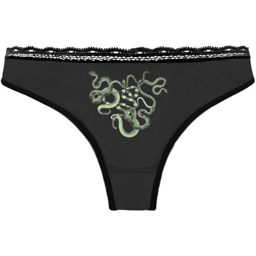 Obsidian Jade Snakes Thong - Final stock