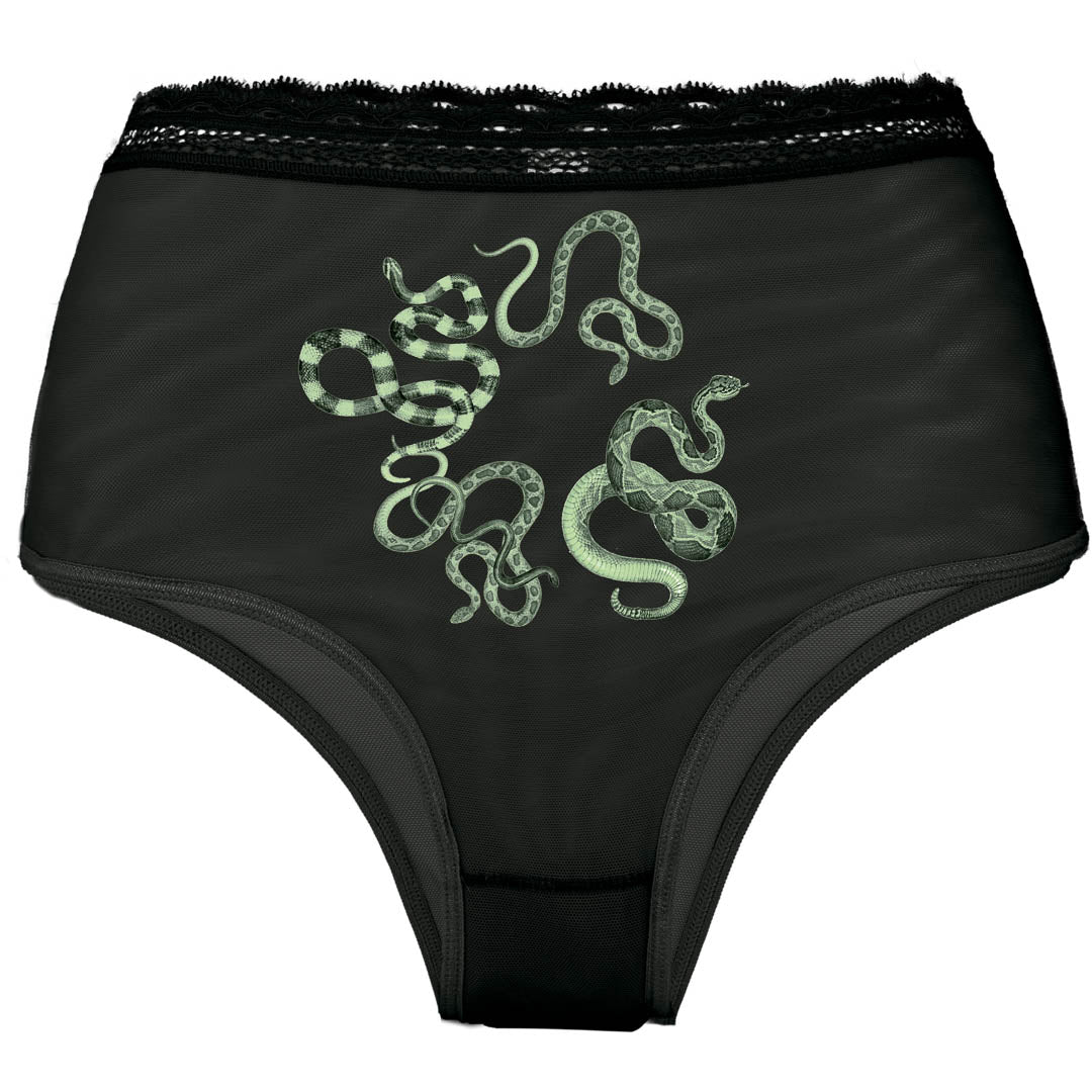 Obsidian Jade Snakes High Waist Undies L/XL - Final few!