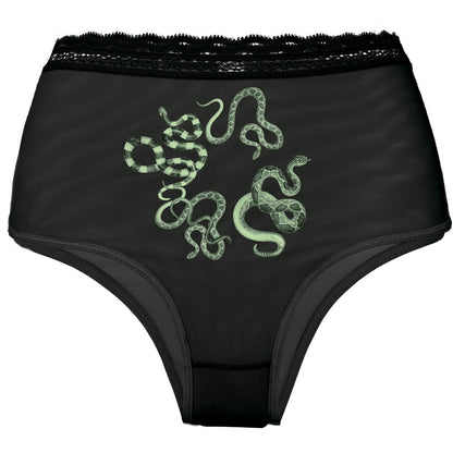 Obsidian Jade Snakes High Waist Undies L/XL - Final few!