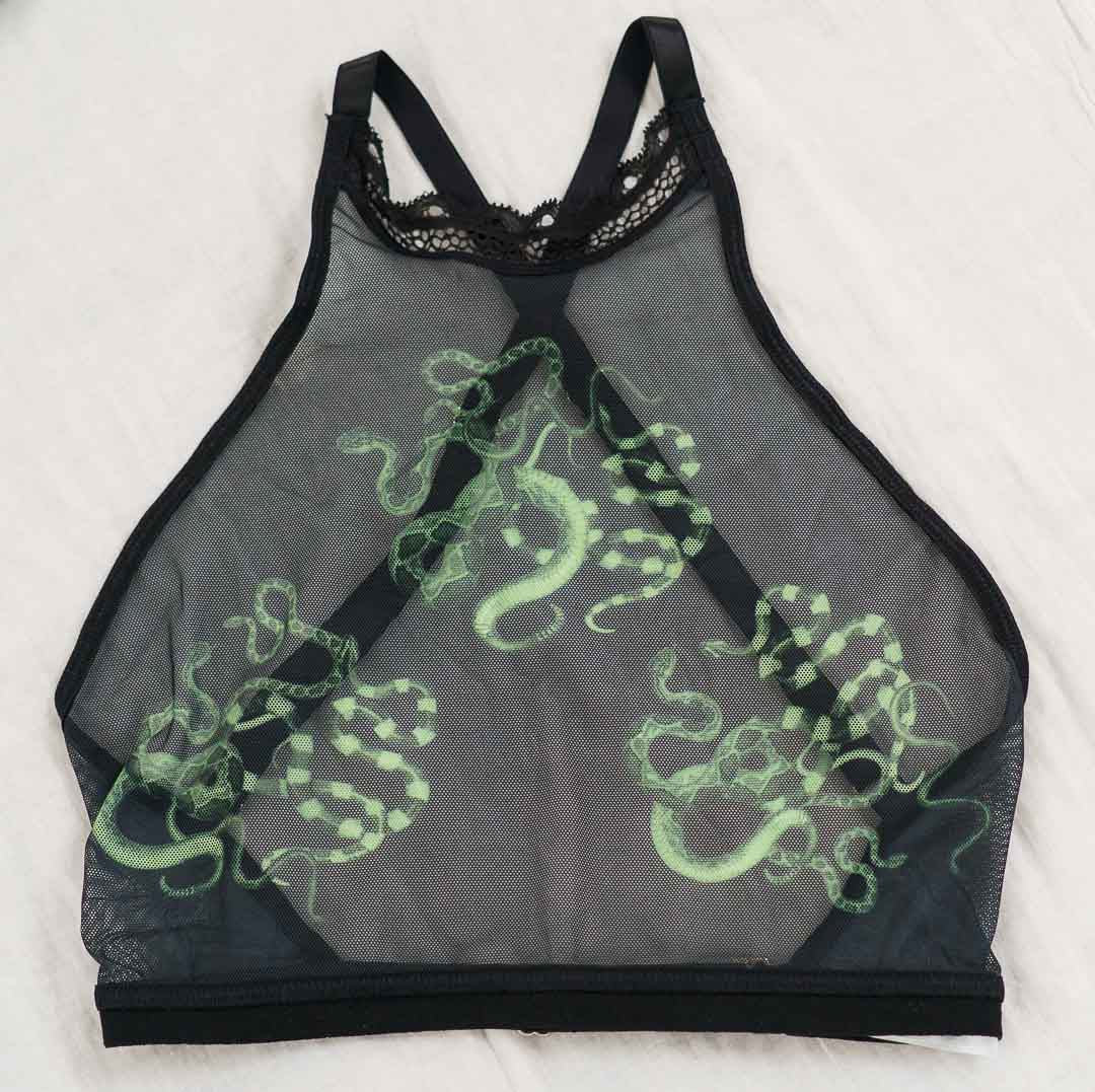 Obsidian Jade Snakes Ultra-Adjustable High Neck Cami - Final stock
