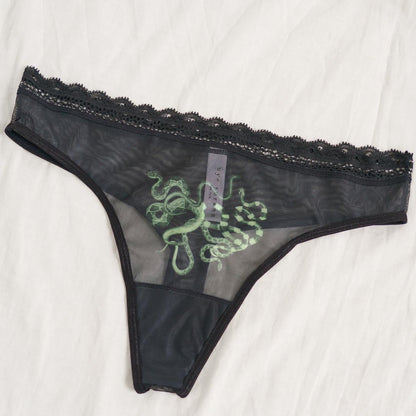 Obsidian Jade Snakes Thong - Final stock